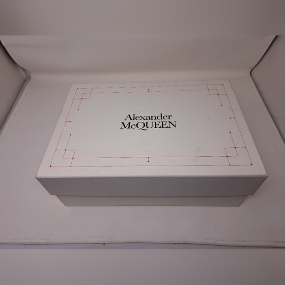 Alexander Mcqueen White Orange Leather Oversized Clear Sole Sneakers EU 43 10 US - Picture 5 of 16